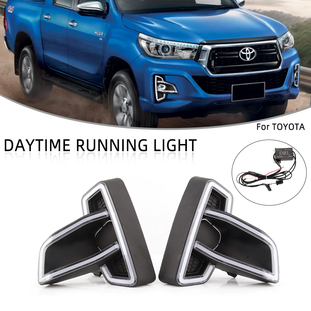 2 шт. светодиодный дневные ходовые огни для Toyota Hilux Revo порно фильмы 2018 2019 SR 2020