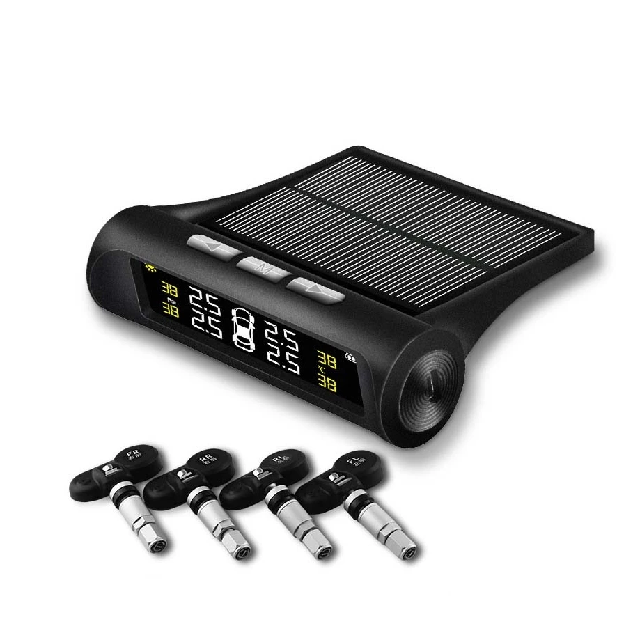 На солнечной энергии TPMS автомобильных шин давление сигнализации Монитор системы