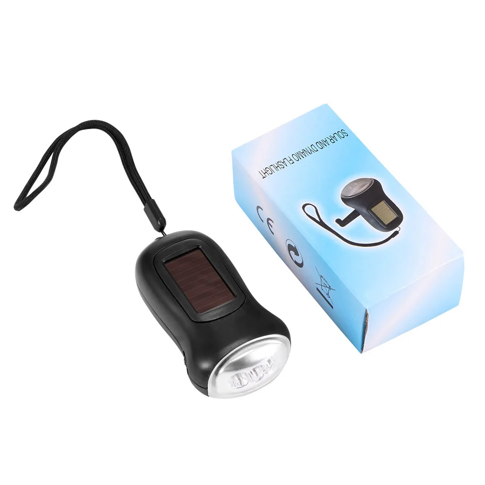 Портативный светодиодный динамический фонарик с ручкой для наружного освещения