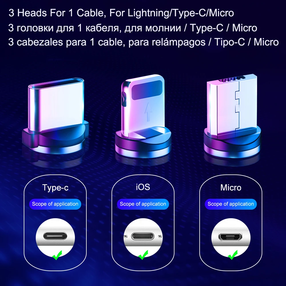 BaySerry usb type-C кабель Магнитная Зарядка для iPhone 11 Pro XR Магнитный кабель Быстрая зарядка для samsung S9 Xiaomi huawei Micro USB