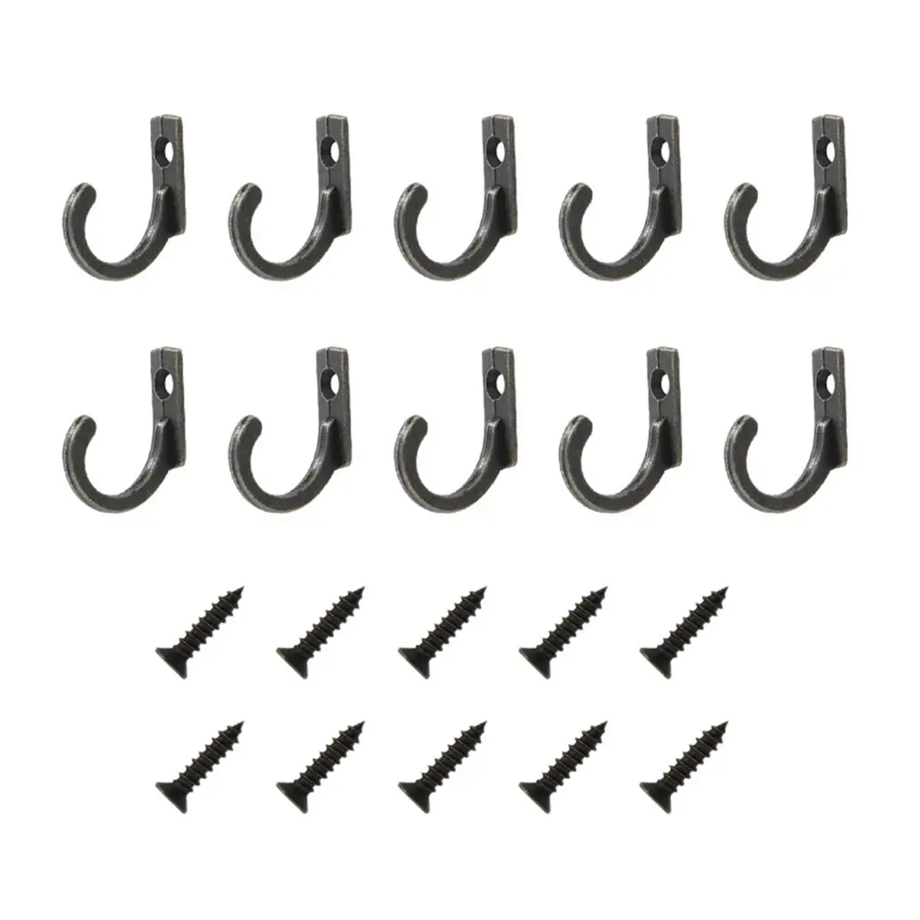 

Vintage Hangers Hook Zinc Alloy Wall Hook Bronze Cloth Coat Bag Hat Hanging Hooks Bathroom Kitchen Racks With Screws