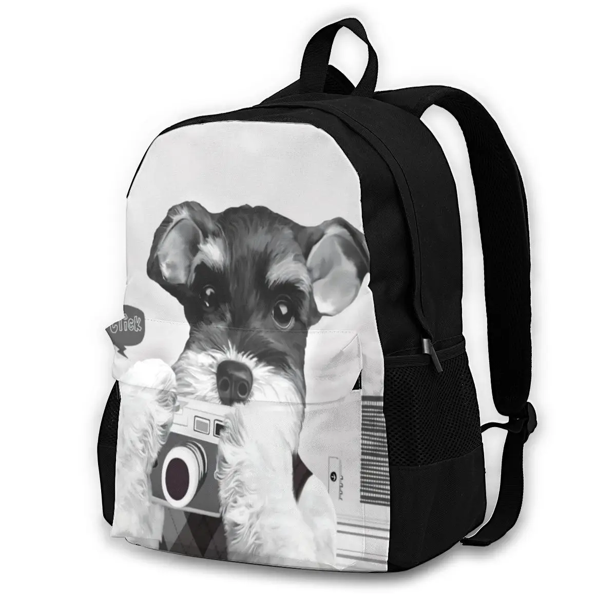 

Schnauzer Backpacks Polyester Festival Unisex Backpack Big Fashion Bags