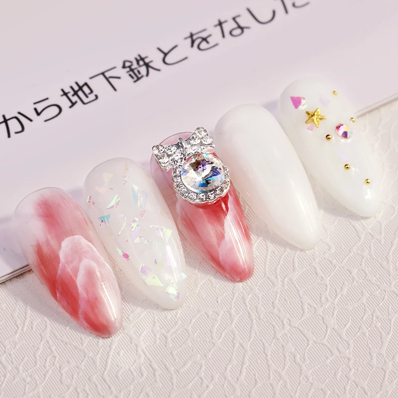 2 шт./компл. Стразы для ногтей смешанные размеры кристаллы Металлические