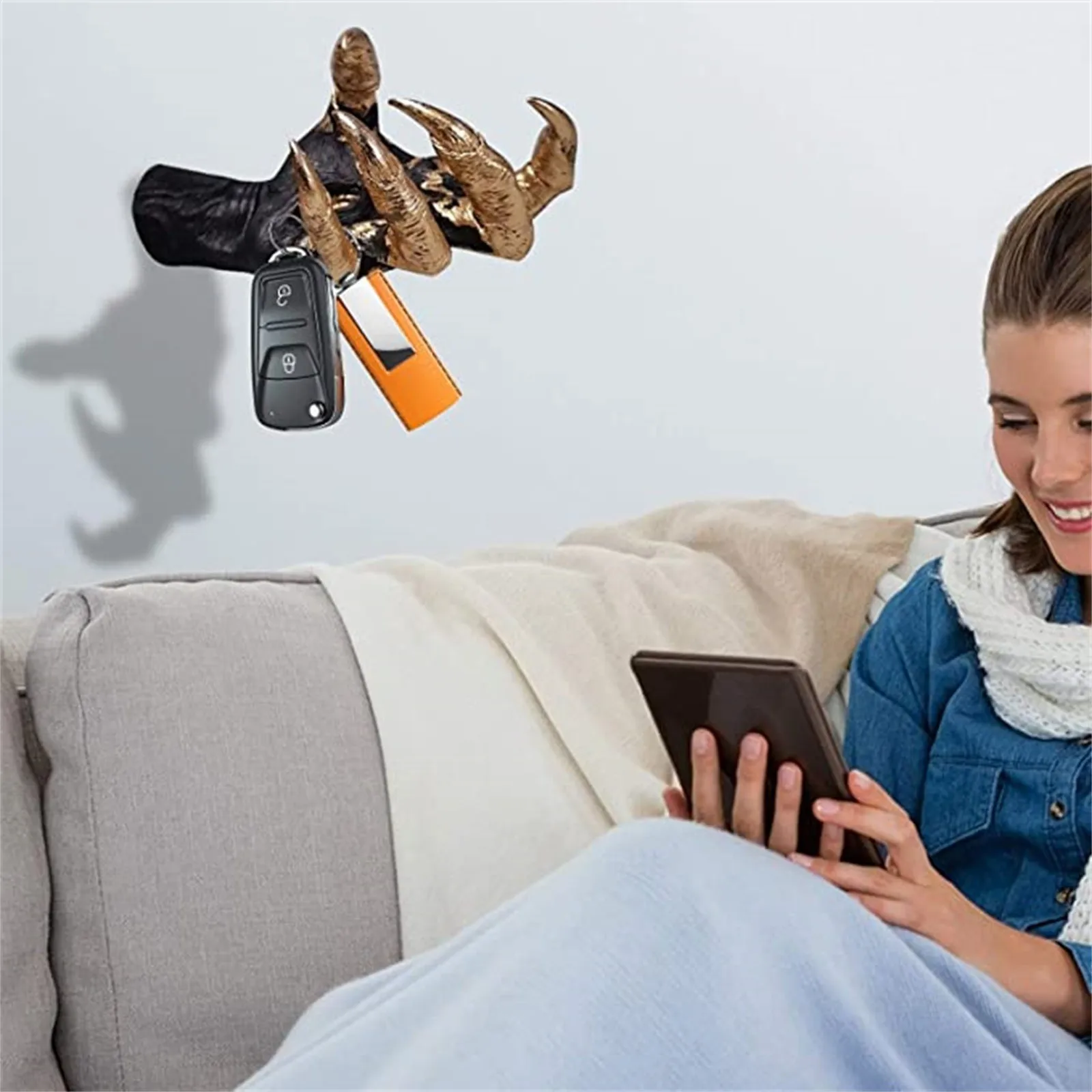 Witch Hand Wall Hanging Hanger Decoration 3d Open Statue Resin Decorative Art Simulation Hands Sculpture | Дом и сад