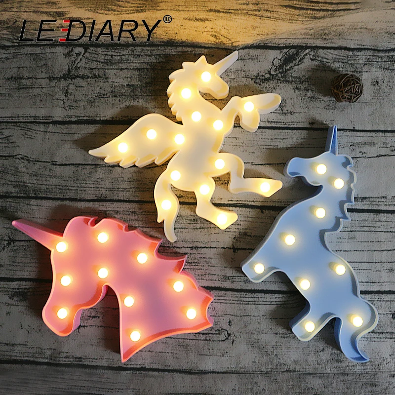Hinnixy LED животное ночник Фламинго Единорог кошка лебедь форма детская комната