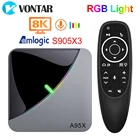 VONTAR 4 Гб 64 Гб RGB светильник Smart TV Box Android 9,0 A95X F3 Air Amlogic S905X3 Wifi 4K 60fps поддержка Youtube медиаплеер
