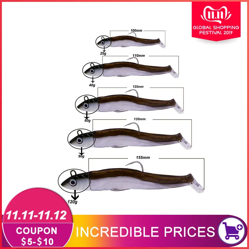 Hunthouse black minnow easy shinner свинцовая джиг головная Мягкая приманка pescar leurre для рыбалки бас 25 г 40 г 60 г 90 г 120 г стиль