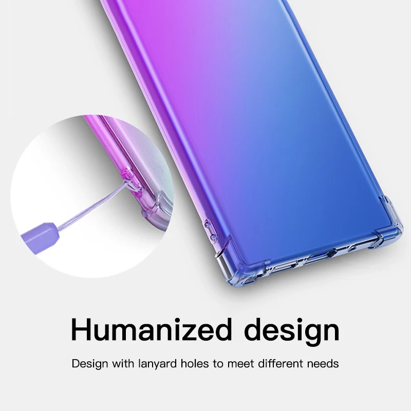 ! ACCEZZ Роскошный Шикарный цветной чехол для samsung Galaxy Note 10 + TPU мягкий ультра тонкий