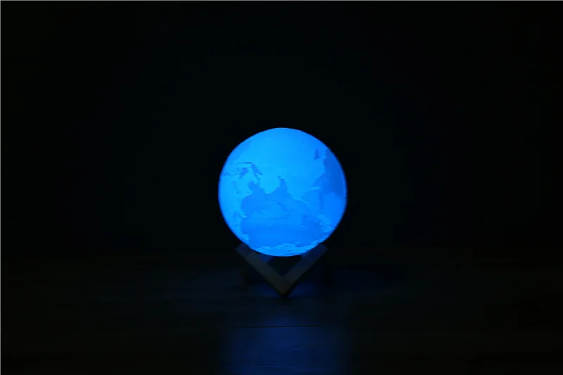3-D печать земля лунный свет зарядка ночник светодиодный светильник 2-color Touch 16-color пульт дистанционного управления украшение дома креативный подарок