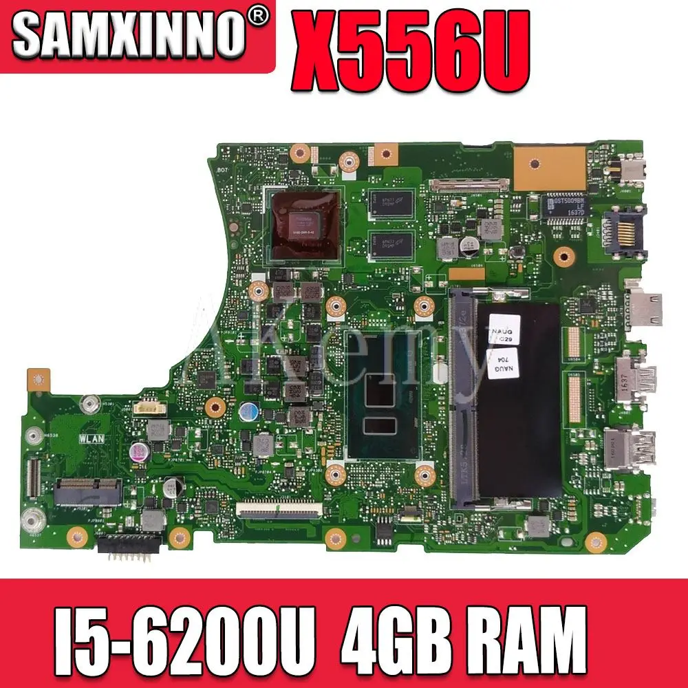 

X556UJ X556UV материнская плата для ASUS X556UJ X556UV X556UF X556UR материнская плата для ноутбука DDR4 I5-6200/6198U GT920/GT930/GT940 тест
