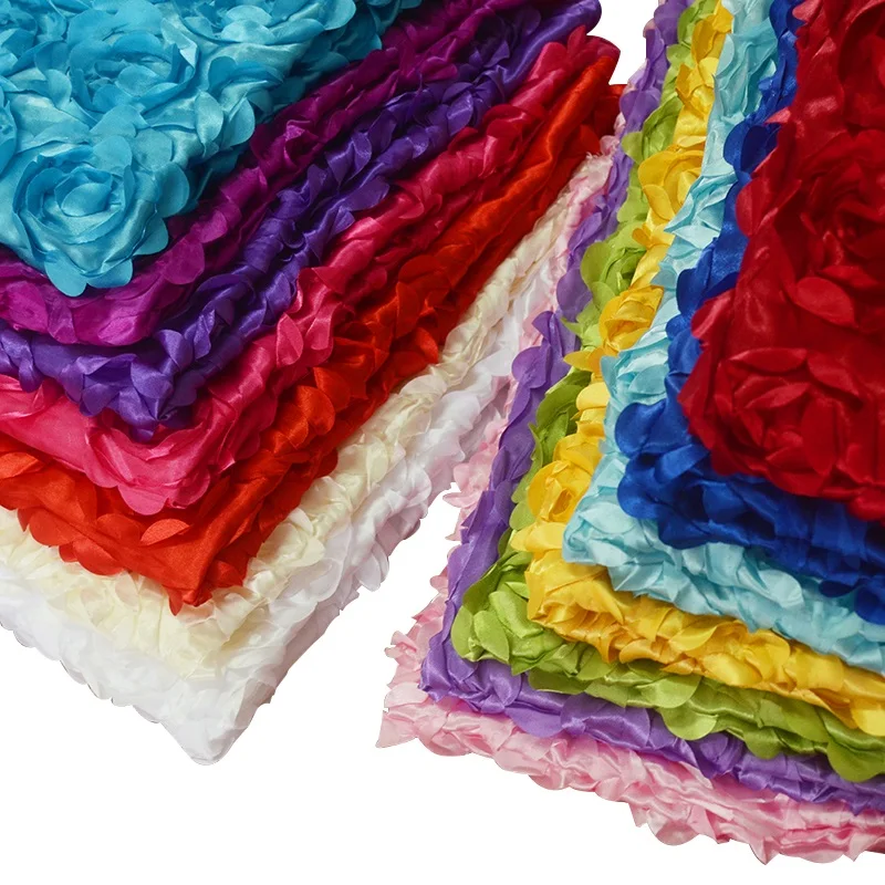 

Three-Dimensional 3d Rose Flower Wedding Carpet Cloth Table Cloth Fabric Cutout Formal Dress Wedding Dress Fabric