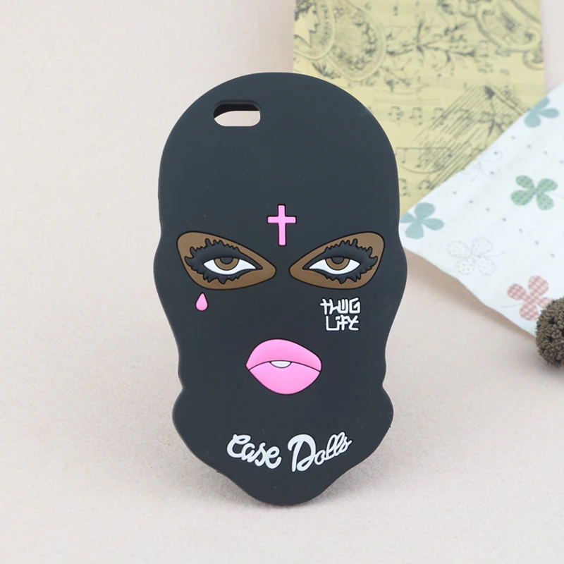 Мягкий чехол с 3D рисунком кота для Apple iphone X, XR, XS, Max, 4S, SE, 5, 5S, 5C, 6, 6 S, 7, 8 Plus, чехол для телефона с изображением счастливых кошек - Цвет: Black Doll