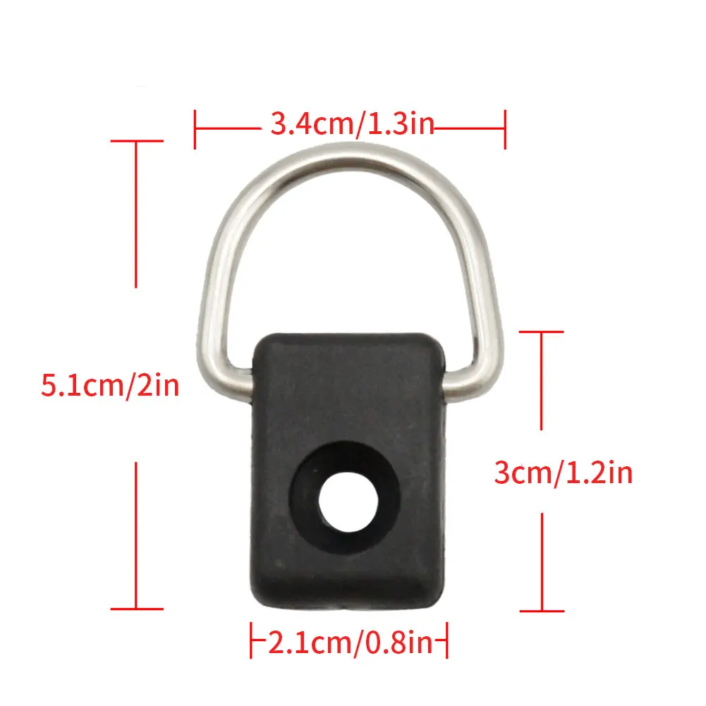 

Kayak D Ring Safety Fitting Boat Fishing Black Rigging D Ring For Canoe Kayak Boat Fishing Sailing Camping Accessories 10PCS