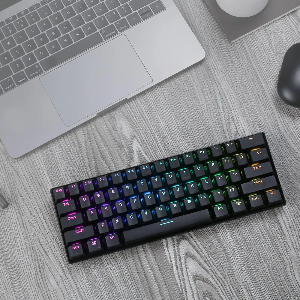 Беспроводная Механическая игровая клавиатура RK ROYAL KLUDGE RK61 60% PBT 61 клавиша