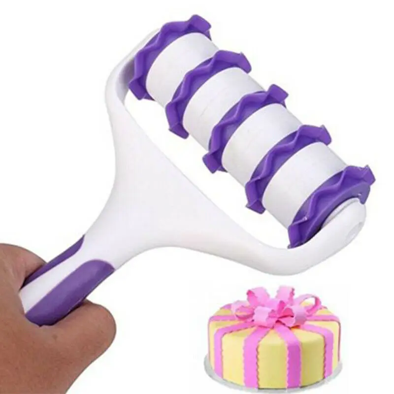 Plastic Fondant Strip Ribbon Cutter Sugarcraft Tool christmas Rolling Pin Embosser Roller Set Cake Decorating Tools | Дом и сад