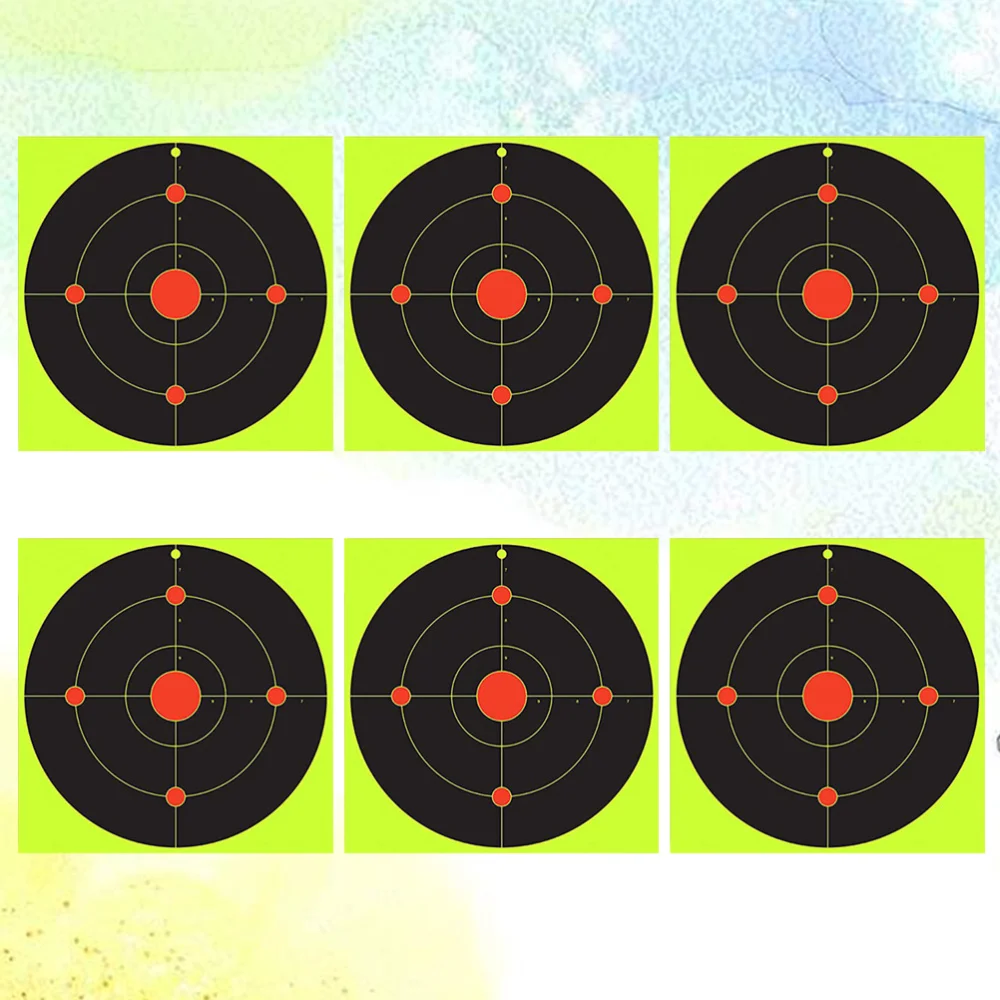 

20 Pcs Fluorescent Green Shooting Target Shooting Sticker Bow Arrow Darts Supplies Aiming Sticker