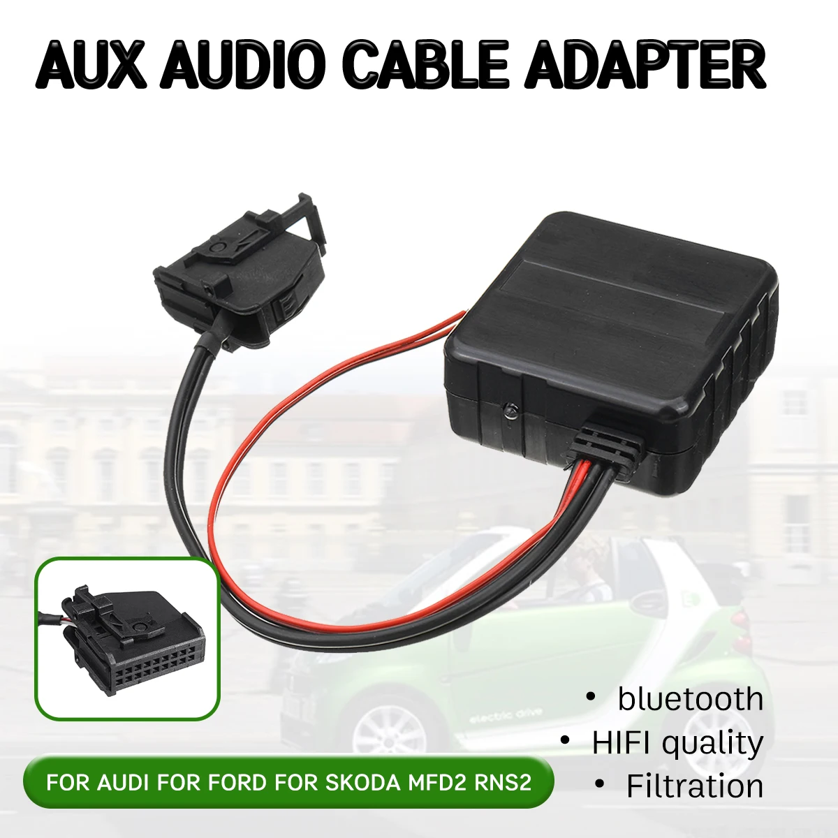 

bluetooth Aux Receiver Cable Adapter Hifi Quality for Volkswagen for Audi RNS2 MFD2 CD Host for 18 Pin Wireless Audio Head Unit