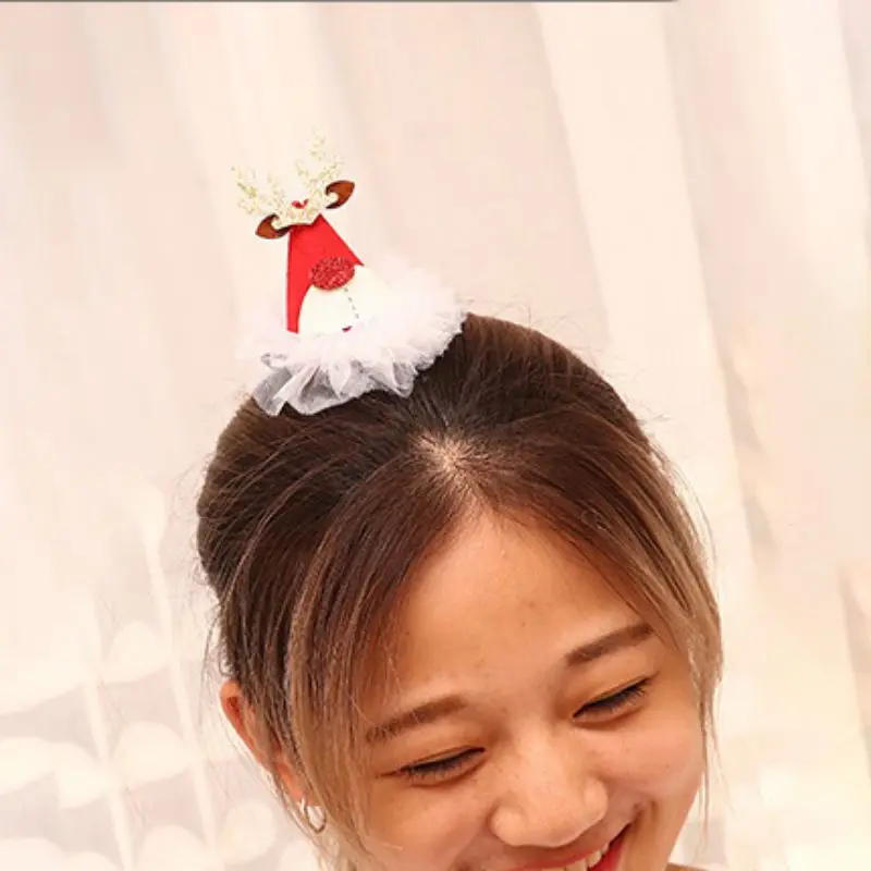 Детская Рождественская повязка на голову головной убор блестящее платье с