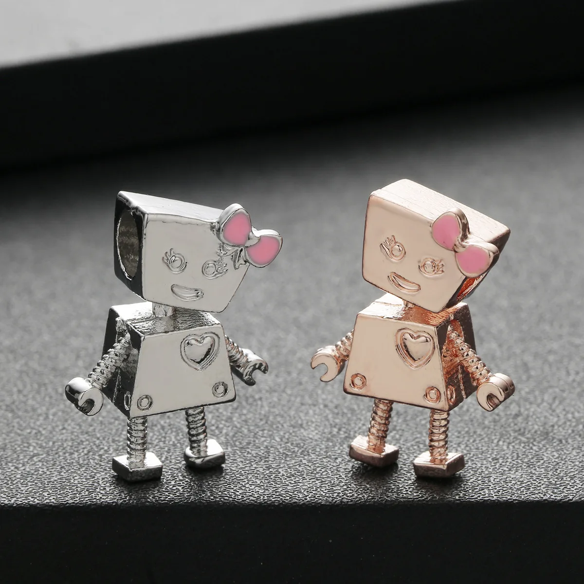 Robot Series 3 Colors Charms Fit Pandora Bead Bracelet &amp Bangle Diy Pendant Jewelry For Gift