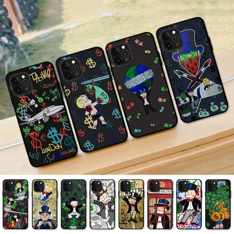 

Cartoon Dollar Monopolys Phone Case for iPhone 13 12 mini 11 pro Xs max Xr X 8 7 6 6s Plus 5s cover