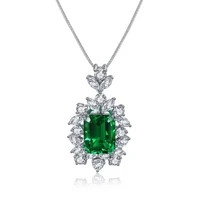 pirmiana custom design new 9k gold necklace 5ct lab grown emerald fashion jewelry women christmas new year party gifts