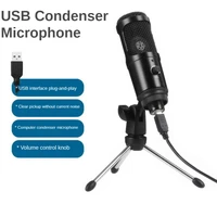 microphone usb headset with microphone for pc plug play condenser mic boom volume control for streaming gaming singing laptop