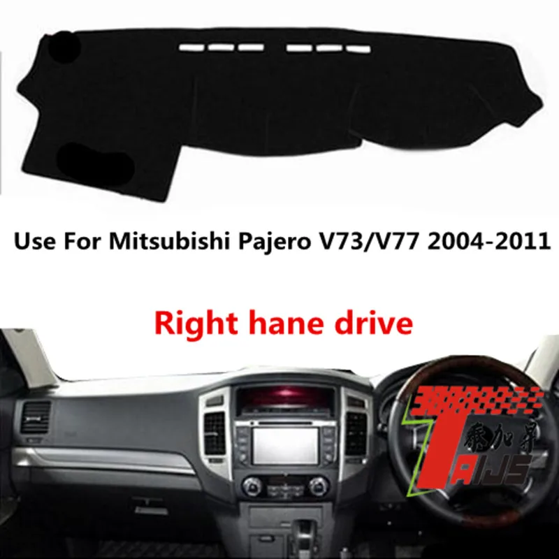 Taijs Right Hand Drive Decoration Polyetser Car Dashboard Cover Dashmat for Mitsubishi Pajero V73/77 2004 2005 2006 2010 2011