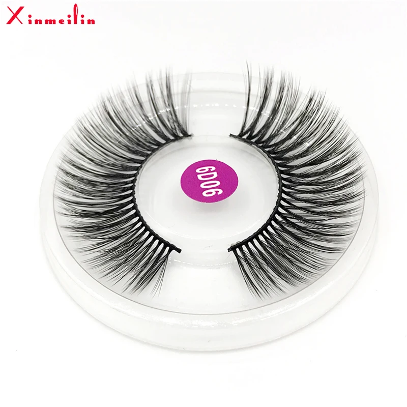 

6D faux mink lashes wholesale natural long fluffy thick soft volume individual dramatic false eyelashes Makeup Extension Tools 6