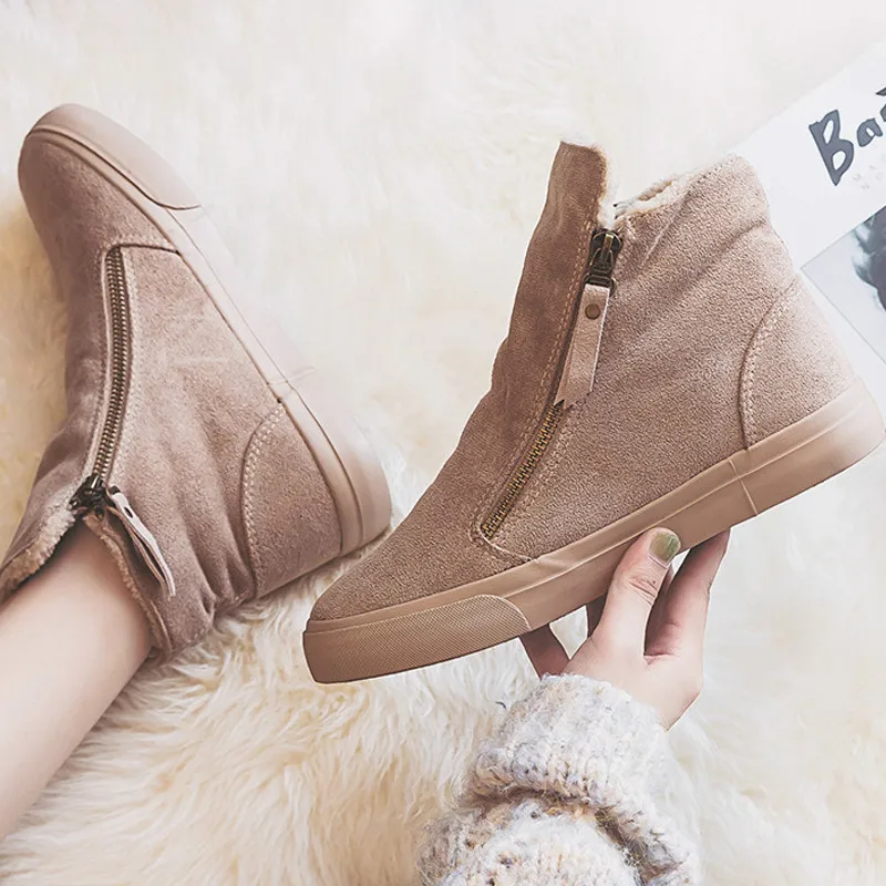 

Ankle Boots For Women Winter Snow Boots Fashion Zip Boots Warm Plush Shoes Ladies Fur Platform Shoes Black Botas Mujer 2020