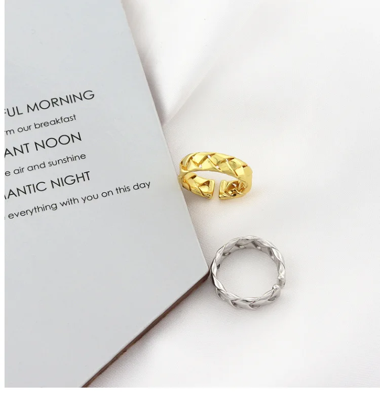 

Simple hipster net red 925 silver ring about 3.9~4.1g couples wedding ring small ring index finger TJ1335