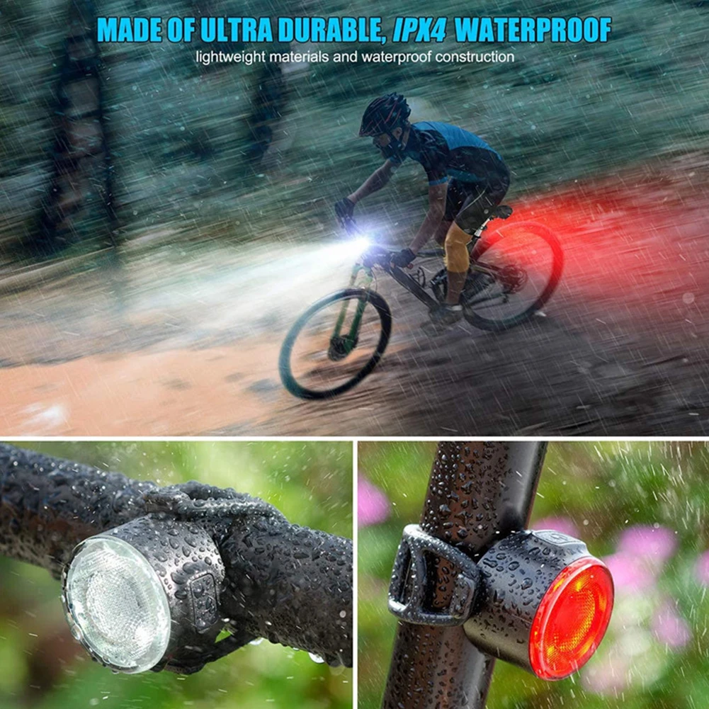 

Bicycle Lights USB Rechargeable Mountain Bike Taillight Waterproof COB Safety Warning Cycling Headlight Night Lamp