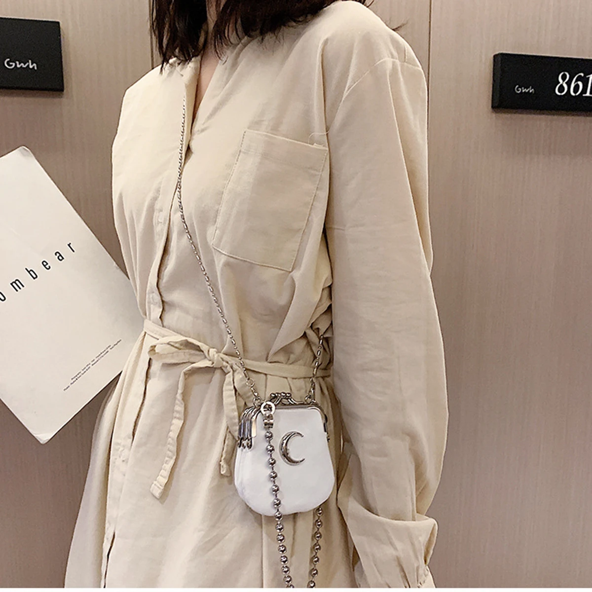 

Ben Ballar Women's Fashion Mini Purse Bag Female Korean Chain Cross-Body Bag Designer Small Shoulder Handbags