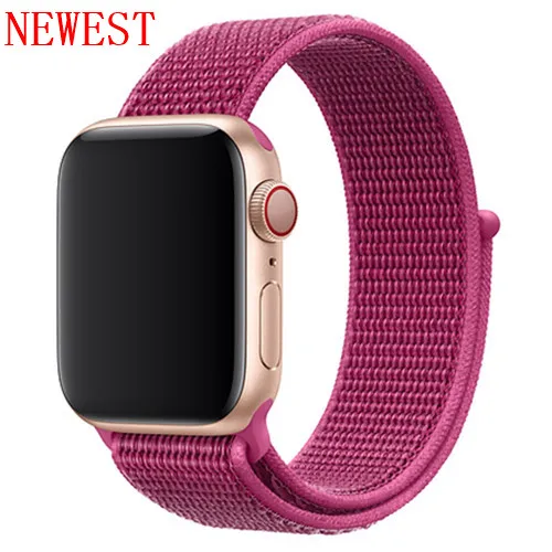Dragon Fruit N1 Нейлоновый ремешок для Apple Watch band 42 мм 38 мм iWatch 4 band 44 мм 40 мм Браслет спортивная петля ремешок для часов correa ремень дышащий - Цвет ремешка: Dragon Fruit N1