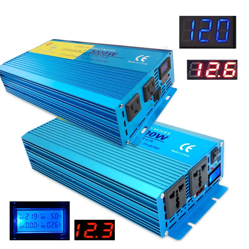 Инвертор немодулированного синусоидального сигнала с цифровым дисплеем 3000 Вт