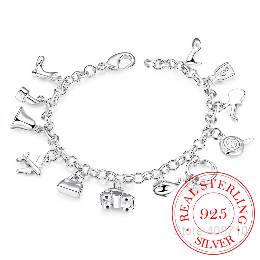 

Женский браслет из серебра 925 пробы, с фианитами