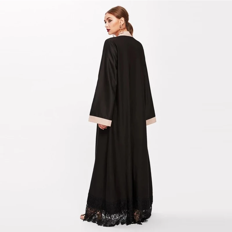 Абайя Последняя мусульманская Мода кружевные Абайи для женщин абайя Дубай