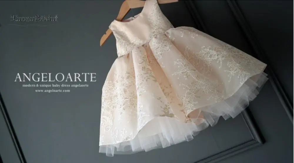 Цветочные платья для девочек на свадьбу новые цвета шампанского причастия