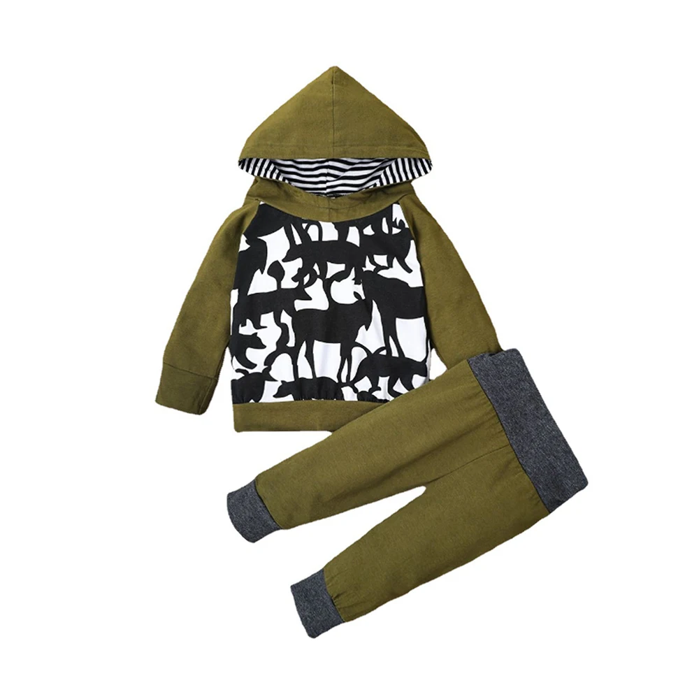 

Детские худи с принтом для детей, топы с длинным рукавом + брюки, спортивный костюм, одежда для мальчиков, камуфляжная одежда для девочек