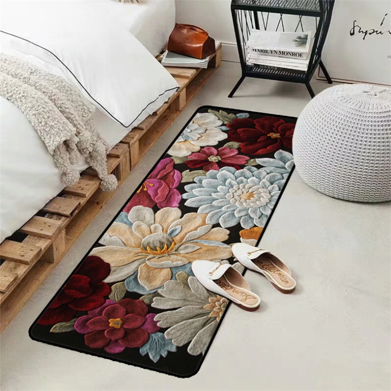 bubble kiss rugs for kitchen american floral printed kitchen mat 40cmx60cm kitchen carpet bathroom rugs corrosion resistant mats free global shipping