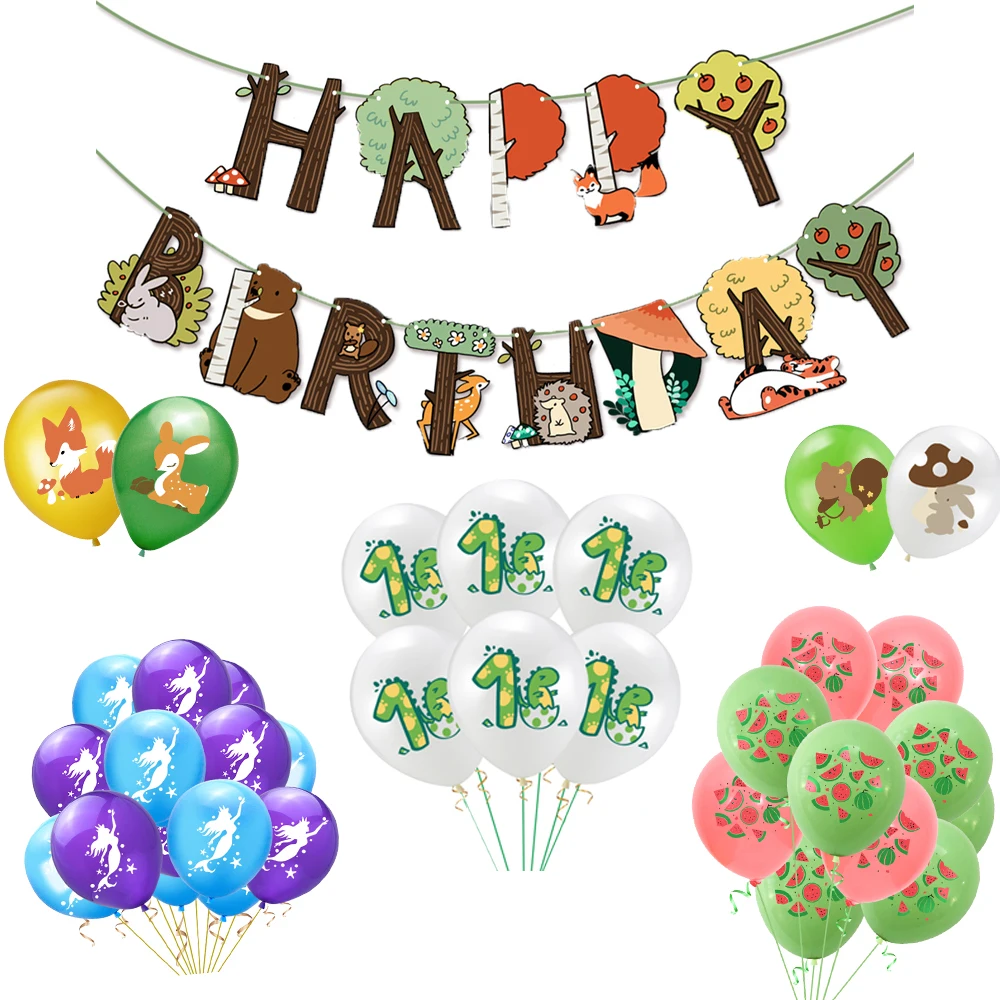 

20Pcs Party Decorations Latex Balloons Kids Birthday Party Favors Baby Shower Jungle Animal Theme Party Supplies