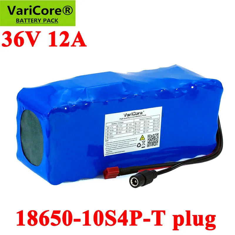 Аккумулятор VariCore 36 В 12 А · ч 10s4p 500 Вт литиевый аккумулятор 18650 встроенный 20A BMS с