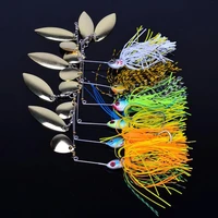 3d eyes willow blade spinner bait buzzbait fishing lures bass tackle hook crankbait with rotating swing metal sequins