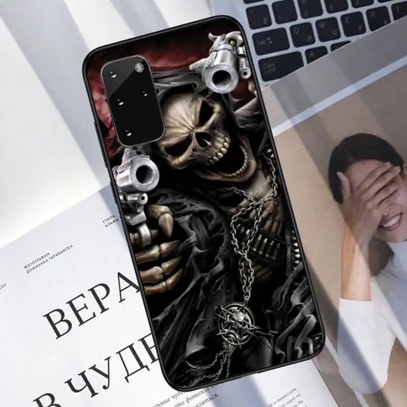 

Grim Reaper Skull Skeleton Phone Case For Samsung A40 A31 A50 A51 A71 A20E A20S S8 S9 S10 S20 Plus note 20 ultra