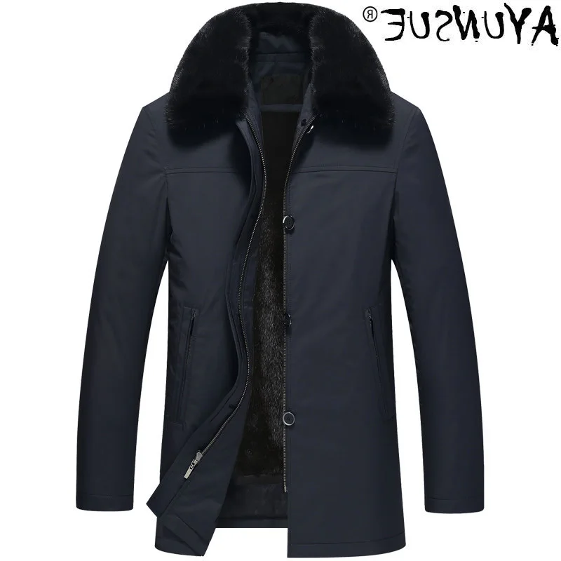 

Быстрая подлинная мужская кожаная куртка, зимнее пальто, натуральная норковая подкладка, теплое пальто размера
