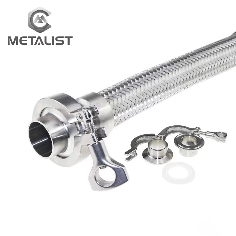 Металлический гибкий трубчатый патрубок с наружным диаметром 25 мм из