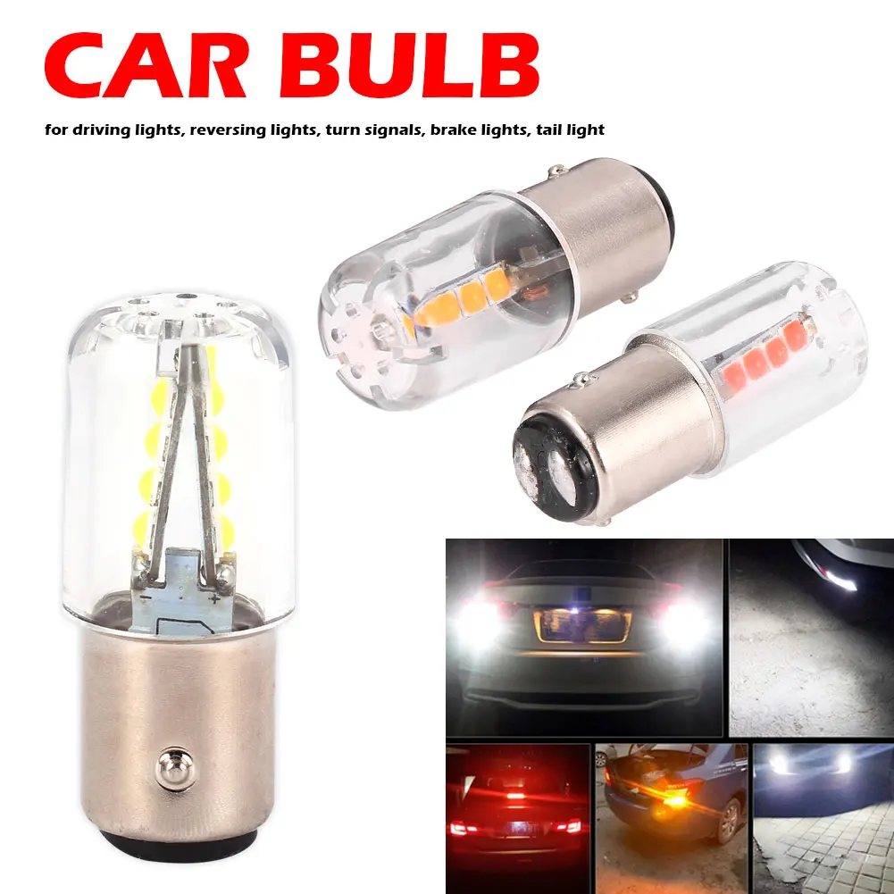 

180LM LED Car Bulb Replacement 1157 BAY15D 3030 SMD Bulb for Turn Signal Brake Stop Reverse Tail Light Bulb 12-24V