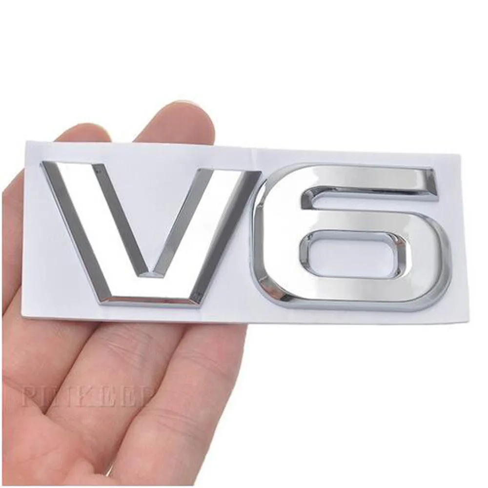 Dsycar 3D металлический V6 дисплей двигателя автомобиля стикер эмблема значок для Декор для автомобилей Аксессуары