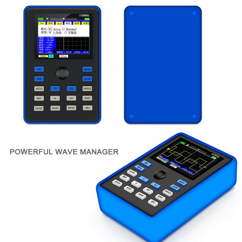 

DSO1C15 Oscilloscope Professional Digital Oscilloscope 500MS/s Sampling Rate 110MHz Analog Bandwidth Support Waveform Storage