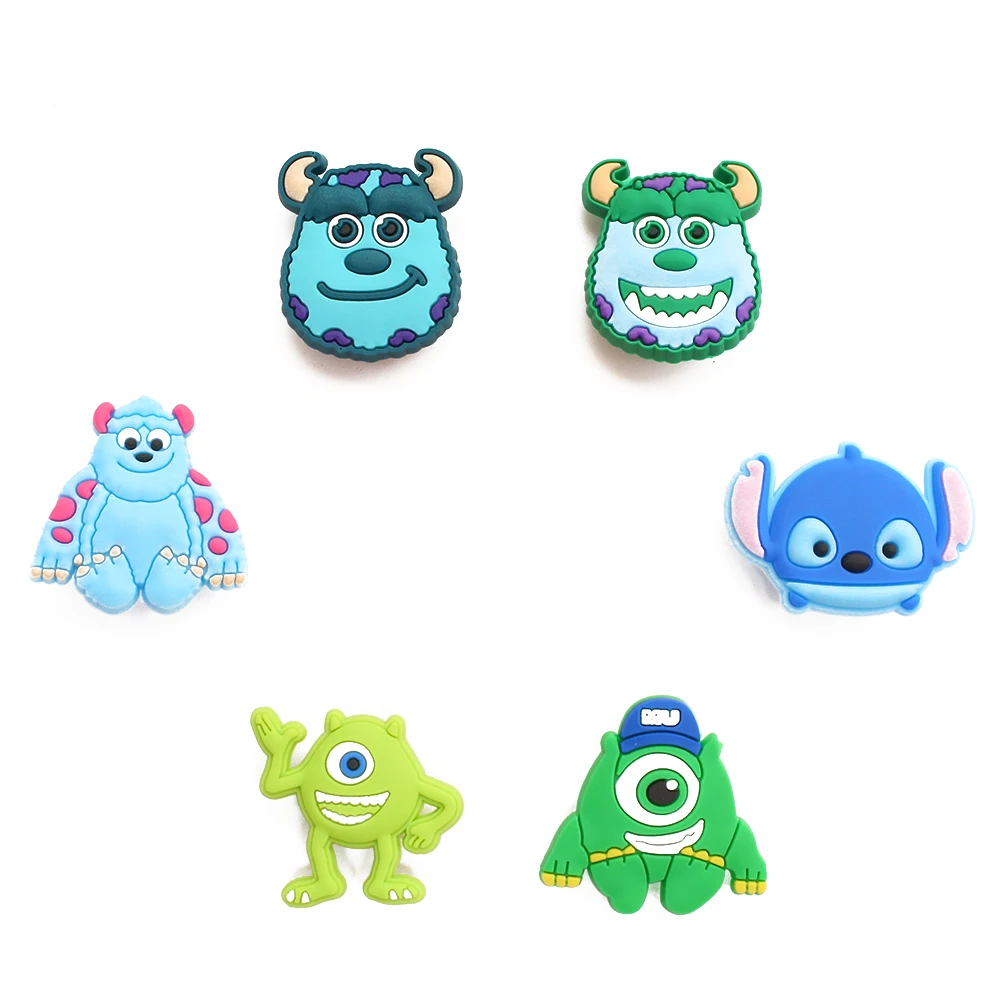 

Single Sale 1pcs Monsters PVC Shoe Charms,Shoe Buckles Accessories Fit Bands Bracelets Croc JIBZ,Kids Party X-mas Gift