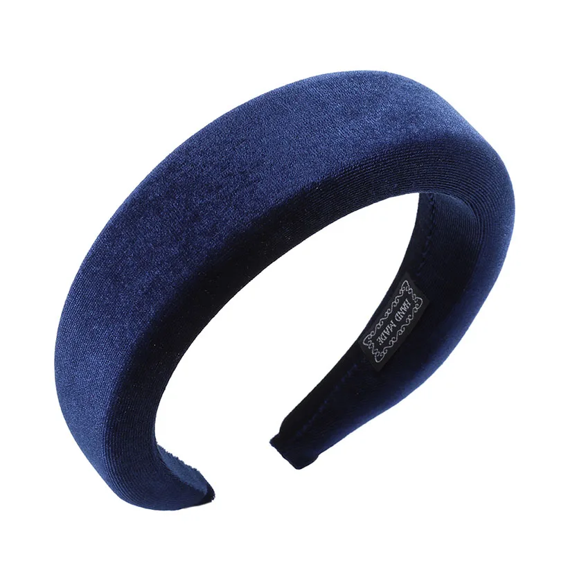 Velvet M LEVAO, золотой бархат, западный стиль, однотонные, утолщенные, мягкие, для волос, ободок, тюрбан, женские повязки, аксессуары для девочек, головные уборы - Цвет: Velvet M
